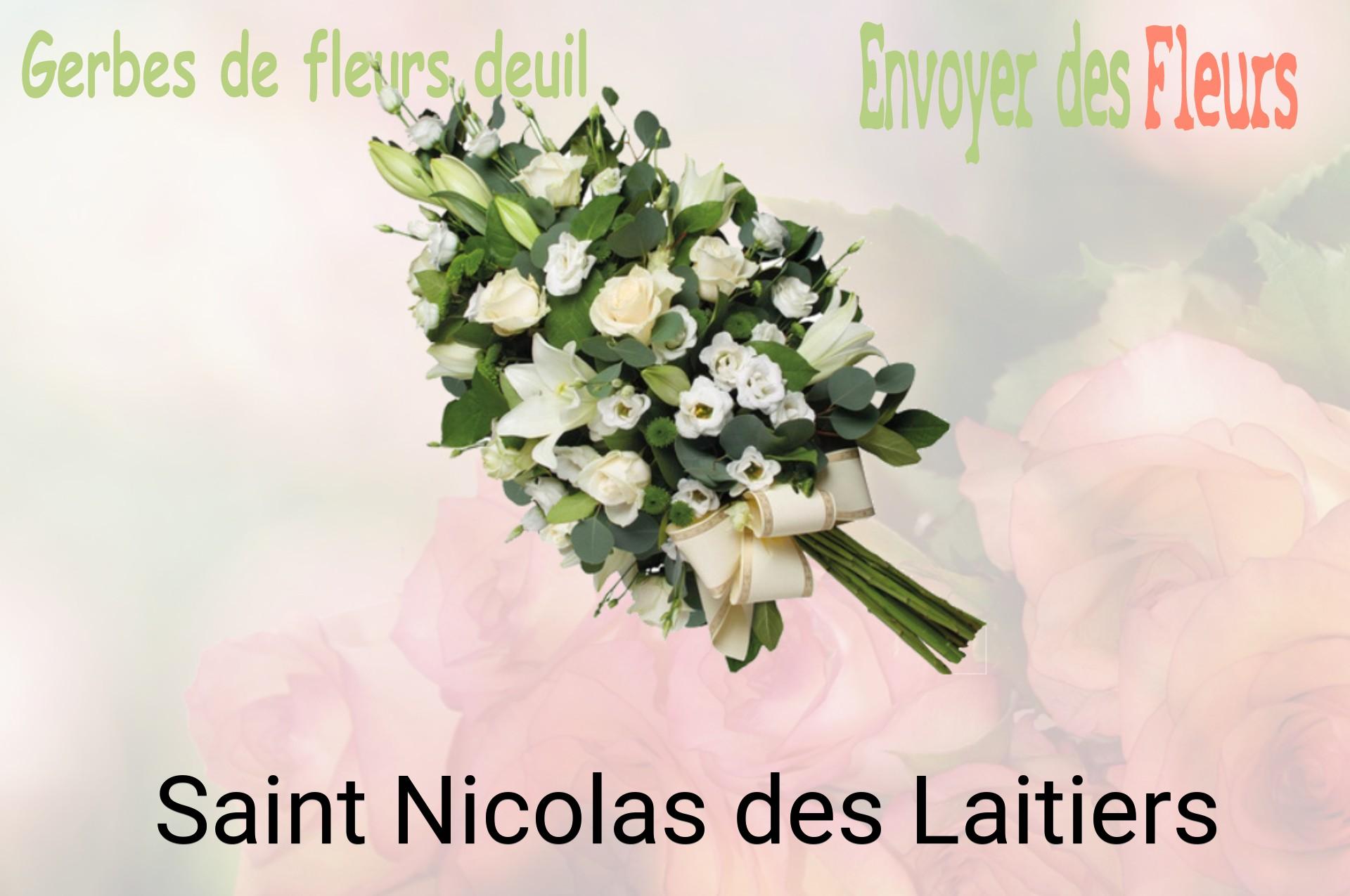 Gerbe de fleurs de deuil livrée à Saint-Nicolas-des-Laitiers